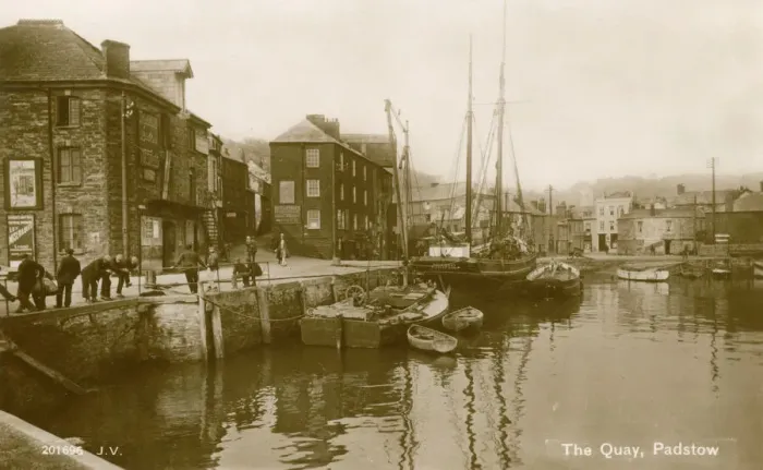 Gerahmter Druck : Pier in Padstow, Cornwall