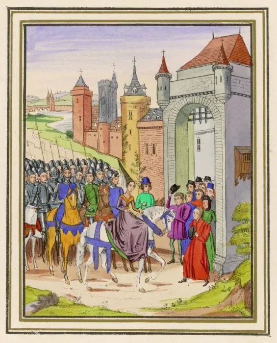 Gerahmter Druck : Königin Isabella, 1327 Gerahmter Druck : Königin Isabella, 1327