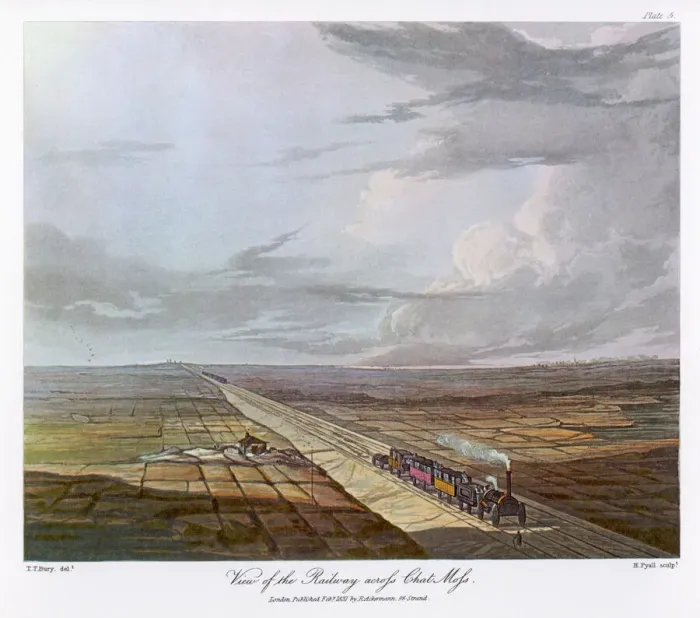 Gerahmter Druck : Eisenbahn / Chat Moss / 1831 Gerahmter Druck : Eisenbahn / Chat Moss / 1831