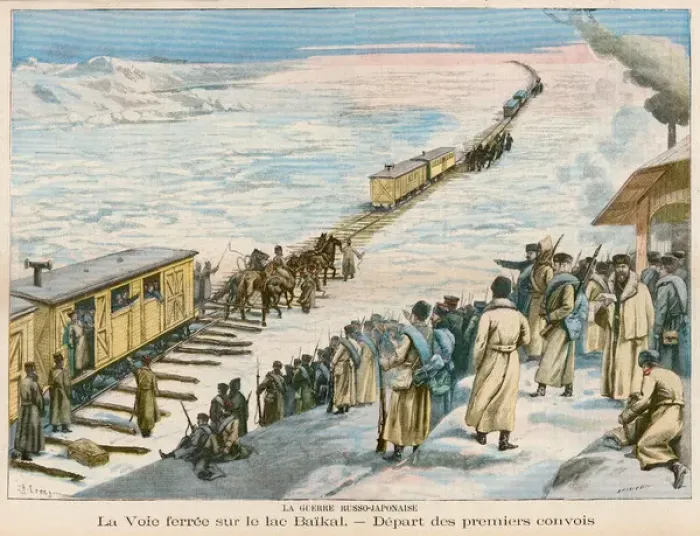 Gerahmter Druck : Eisbahnenfahrt 1904 Gerahmter Druck : Eisbahnenfahrt 1904