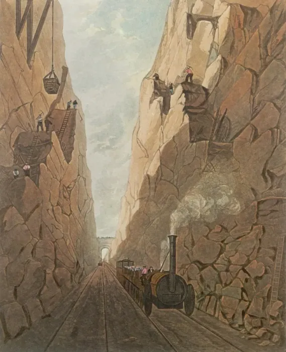 Gerahmter Druck : Bahn / Olivenberg / 1831 Gerahmter Druck : Bahn / Olivenberg / 1831