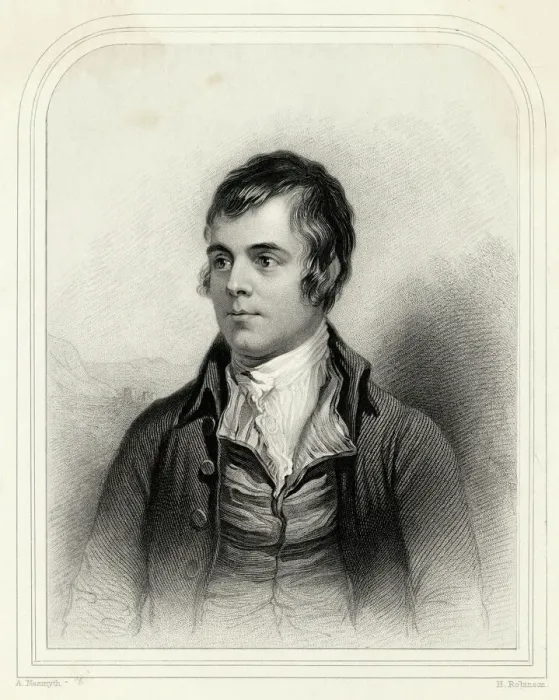 Gerahmter Druck : Robert Burns und Nasmyth Gerahmter Druck : Robert Burns und Nasmyth