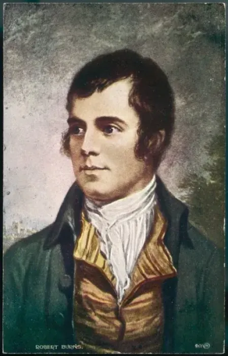 Gerahmter Druck : Robert Burns / Briefkarte Gerahmter Druck : Robert Burns / Briefkarte