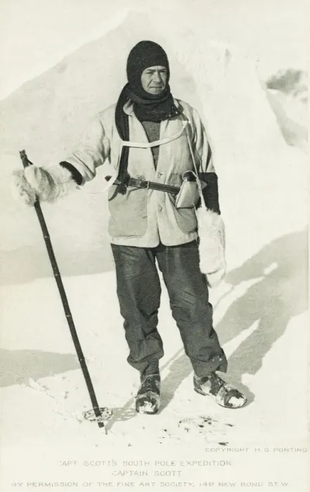 Gerahmter Druck : Robert Falcon Scott - in der Antarktis