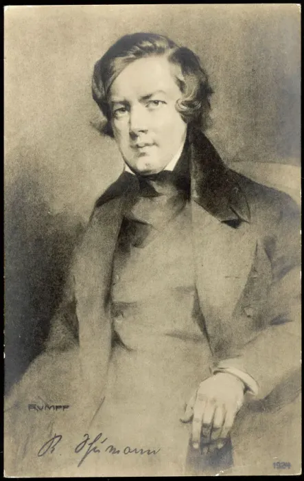 Gerahmter Druck : Robert Schumann / Rumpf Gerahmter Druck : Robert Schumann / Rumpf