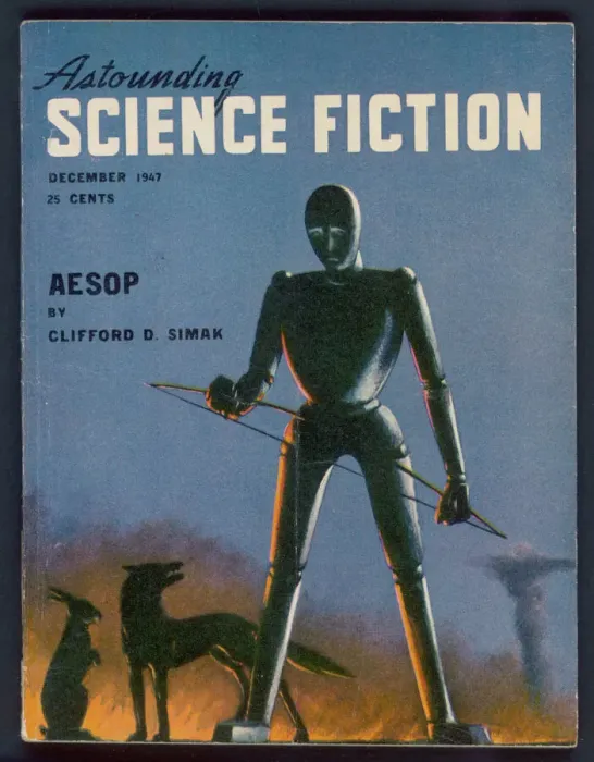 Gerahmter Druck : Roboter von Aesop Simak, 1947 Gerahmter Druck : Roboter von Aesop Simak, 1947