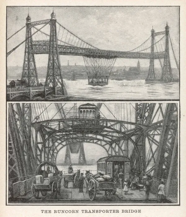 Gerahmter Druck : Runcorn-Brücke 1905 Gerahmter Druck : Runcorn-Brücke 1905
