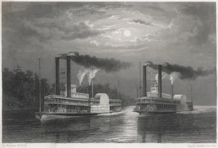 Gerahmter Druck : Natchez und Eclipse Gerahmter Druck : Natchez und Eclipse