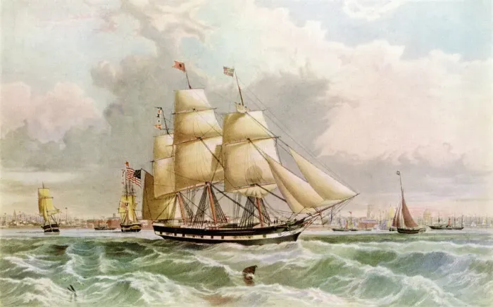Gerahmter Druck : Yorkshire Packet Schiff Gerahmter Druck : Yorkshire Packet Schiff