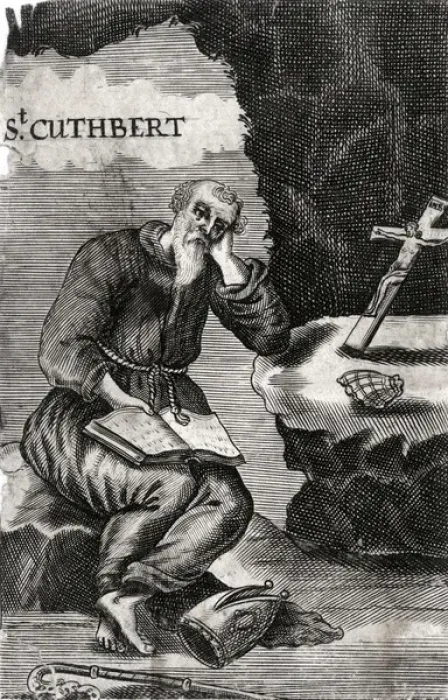 Gerahmter Druck : Heiliger Kuthbert Gerahmter Druck : Heiliger Kuthbert