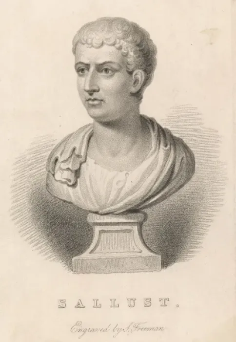 Gerahmter Druck : Sallustius, Bildnis Gerahmter Druck : Sallustius, Bildnis
