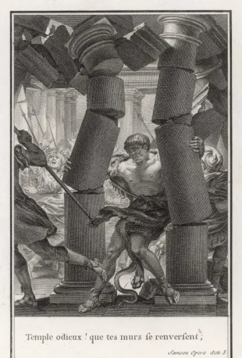 Gerahmter Druck : Samson im Tempel Gerahmter Druck : Samson im Tempel