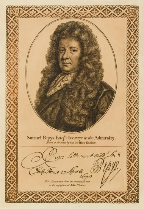 Gerahmter Druck : Samuel Pepys Gerahmter Druck : Samuel Pepys