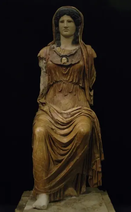 Gerahmter Druck : Sitzende Statue der Minerva Gerahmter Druck : Sitzende Statue der Minerva