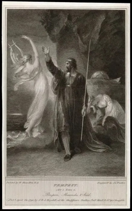 Gerahmter Druck : Shakespeare: Der Sturm. Gerahmter Druck : Shakespeare: Der Sturm.