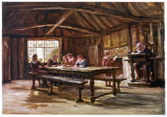 Gerahmter Druck : Schakespeare-Schule Gerahmter Druck : Schakespeare-Schule