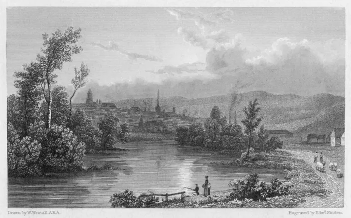 Gerahmter Druck : Schiffeld 1828 Gerahmter Druck : Schiffeld 1828