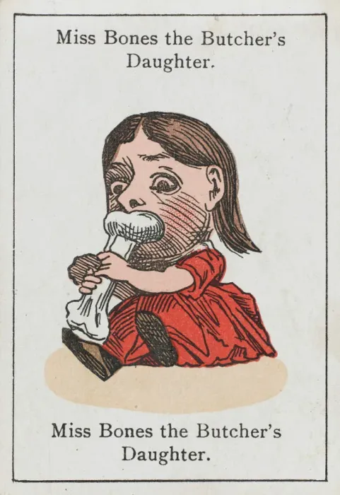 Gerahmter Druck : Läden / Metzger / Fräulein Knochen Gerahmter Druck : Läden / Metzger / Fräulein Knochen