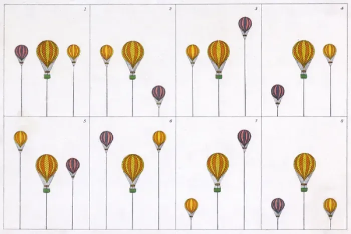 Gerahmter Druck : Signalballons Gerahmter Druck : Signalballons