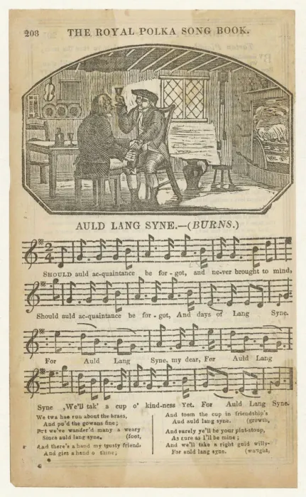 Gerahmter Druck : Singen von Auld Lang Syne Gerahmter Druck : Singen von Auld Lang Syne