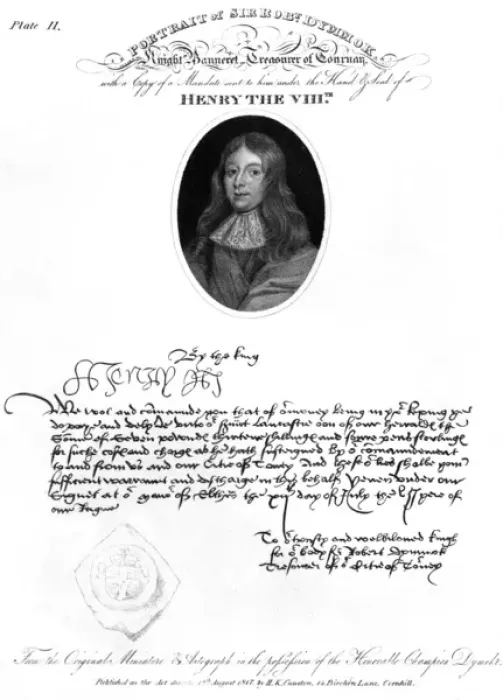 Gerahmter Druck : Herr Robert Dymoke Gerahmter Druck : Herr Robert Dymoke