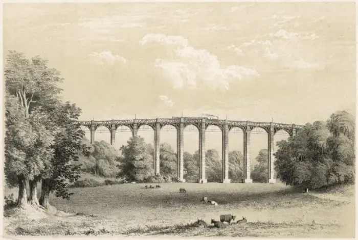 Gerahmter Druck : Slade Viadukt Devon