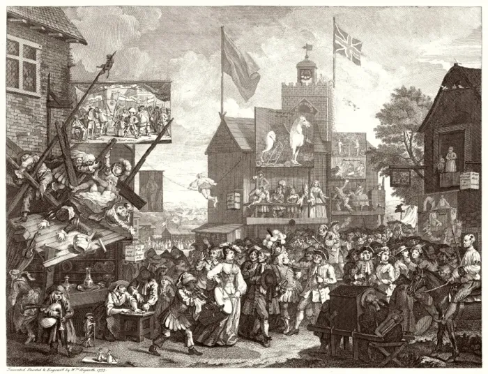 Gerahmter Druck : Southwark Fair / Hogarth Gerahmter Druck : Southwark Fair / Hogarth
