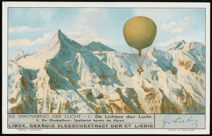 Gerahmter Druck : Über die Alpen