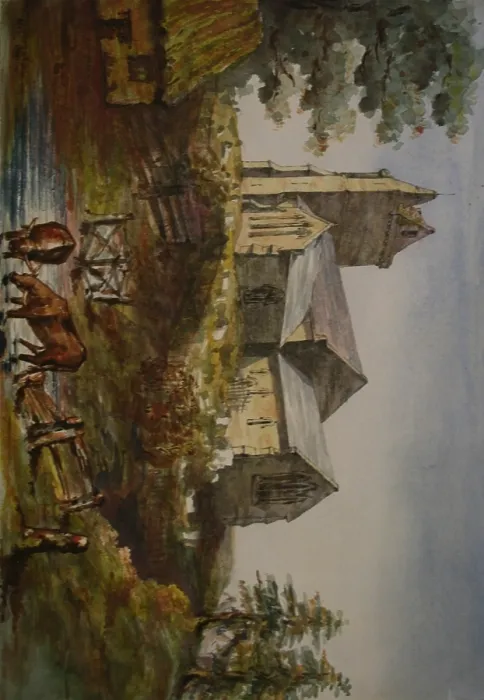 Gerahmter Druck : Die St-Johns-Kirche in Ston bei Aylesbury im Buckinghamshire