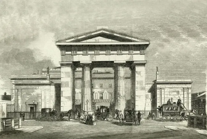 Gerahmter Druck : Bahnhof in London - Euston Gerahmter Druck : Bahnhof in London - Euston