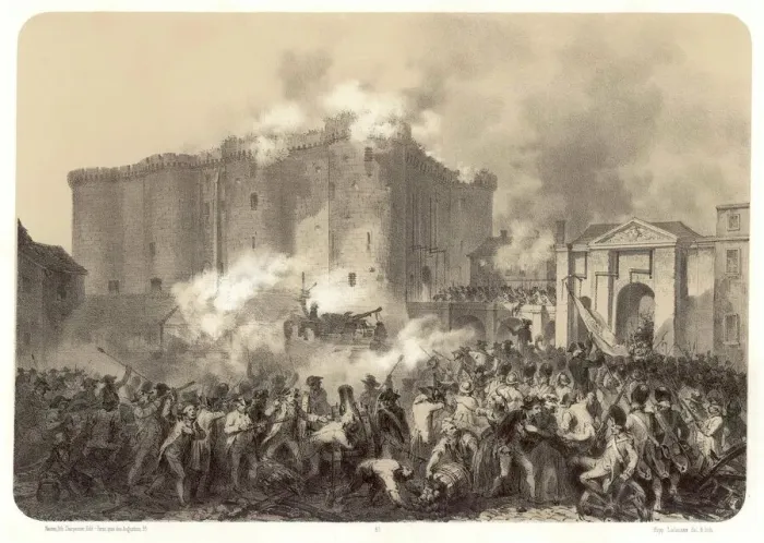 Gerahmter Druck : Die Belagerung der Bastille Gerahmter Druck : Die Belagerung der Bastille
