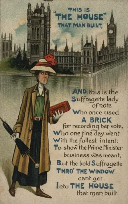 Gerahmter Druck : Brick-Suffragette Gerahmter Druck : Brick-Suffragette