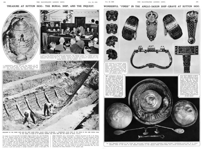 Gerahmter Druck : Schätzen von Sutton Hoo Gerahmter Druck : Schätzen von Sutton Hoo