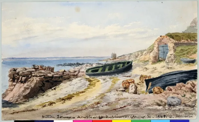 Gerahmter Druck : Suttoner Turm, Howth, County Dublin Gerahmter Druck : Suttoner Turm, Howth, County Dublin