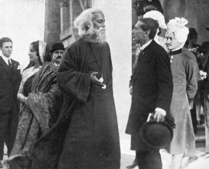 Gerahmter Druck : Tagore in Italien Gerahmter Druck : Tagore in Italien