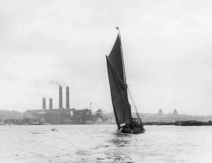 Gerahmter Druck : Thames Pferdebote Gerahmter Druck : Thames Pferdebote
