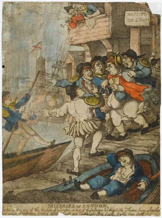 Gerahmter Druck : Themse / Wapping Altes Flügelstück Gerahmter Druck : Themse / Wapping Altes Flügelstück