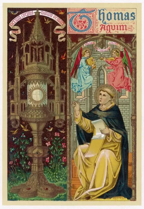 Gerahmter Druck : Thomas von Aquin