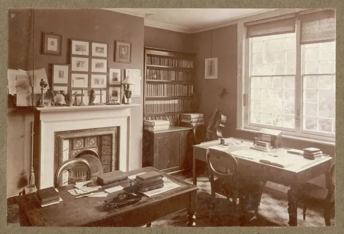 Gerahmter Druck : Thomas Hardys Bibliothek Gerahmter Druck : Thomas Hardys Bibliothek