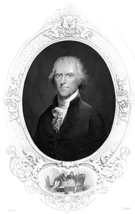 Gerahmter Druck : Thomas Jefferson Ritter Gerahmter Druck : Thomas Jefferson Ritter