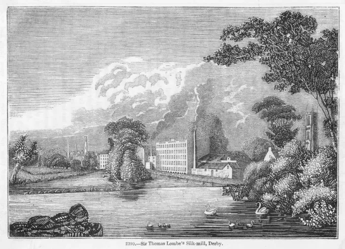 Gerahmter Druck : Thomas Lombes  /  Seidenmühle