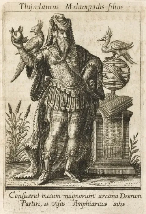 Gerahmter Druck : THYODAMAS. Thyodamas griechischer Arzt, Seher und Augureus Sohn von Melampus Gerahmter Druck : THYODAMAS. Thyodamas griechischer Arzt, Seher und Augureus Sohn von Melampus