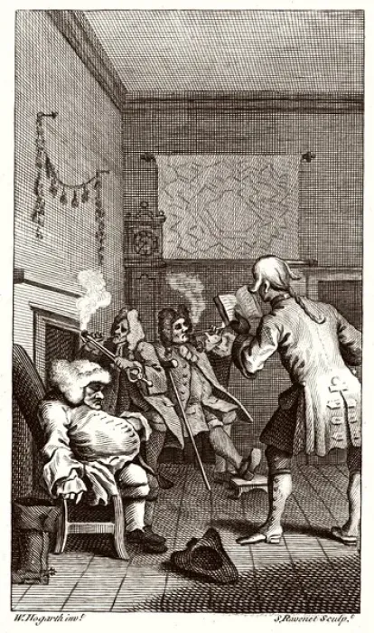 Gerahmter Druck : Der Tristram Shandy von Hogarth Gerahmter Druck : Der Tristram Shandy von Hogarth