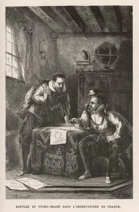 Gerahmter Druck : Tycho Brahe und Kepler Gerahmter Druck : Tycho Brahe und Kepler