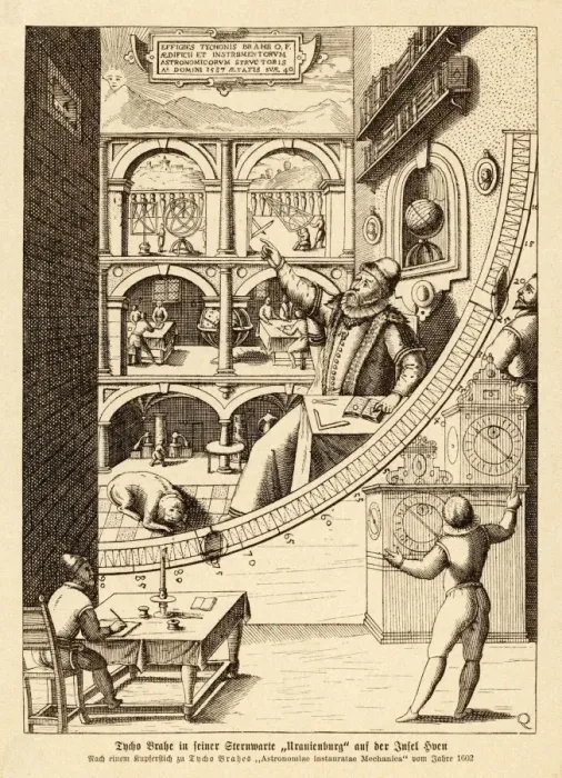 Gerahmter Druck : Tycho Brahe am Werk Gerahmter Druck : Tycho Brahe am Werk