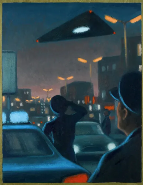 Gerahmter Druck : UFOs / Belgian Wave Gerahmter Druck : UFOs / Belgian Wave