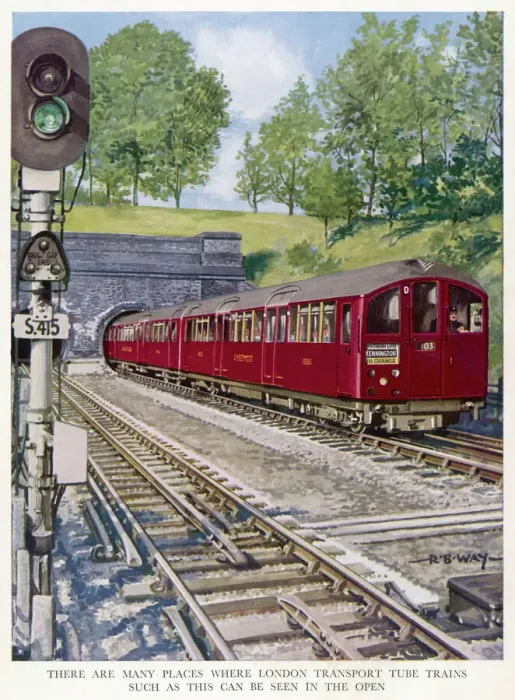 Gerahmter Druck : Unterirdische U-Bahn-Train Gerahmter Druck : Unterirdische U-Bahn-Train