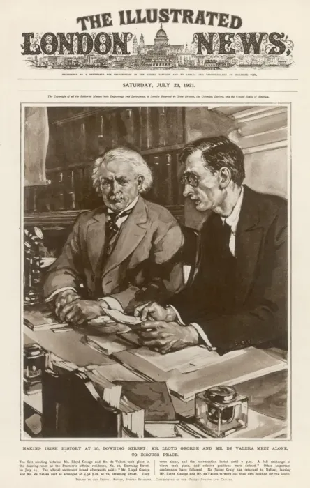 Gerahmter Druck : Eamon de Valera und David Lloyd George Gerahmter Druck : Eamon de Valera und David Lloyd George