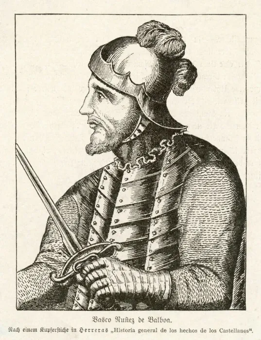 Gerahmter Druck : Vasco Nuñez de Balboa Gerahmter Druck : Vasco Nuñez de Balboa