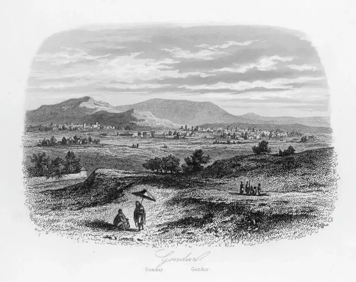 Gerahmter Druck : Blick auf Gondar, Äthiopien Gerahmter Druck : Blick auf Gondar, Äthiopien